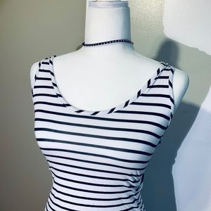 NWOT Blue Life Stripe Maxi Dress